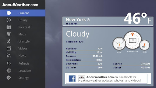 AccuWeather for Sony Google TV