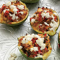 Shrimp-and-Feta-Stuffed Zucchini