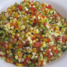 Colorful Fresh Corn Salad with Lime Vinaigrette