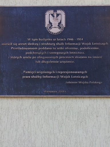Tablica Pamięci - Prześladowanym  w latach 1946-1954