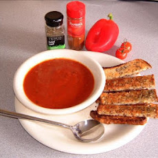 Red Pepper, Tomato and Onion Soup.