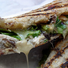 Grilled Smoked Turkey, Taleggio, Gorgonzola, and Apple Sandwich