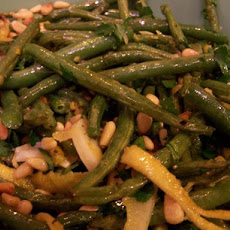 Roasted Green Beans With Lemon, Pine Nuts & Parmigiano