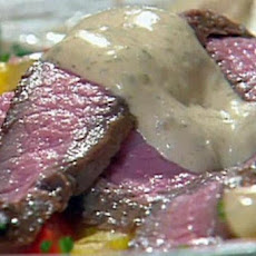 Cilantro-Tequila Marinated and Grilled Flank Steak with Peppers, Guacamole and Chipotle Mayonnaise