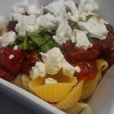 Penne With Slow Roasted Cherry Tomatoes and Goat Cheese