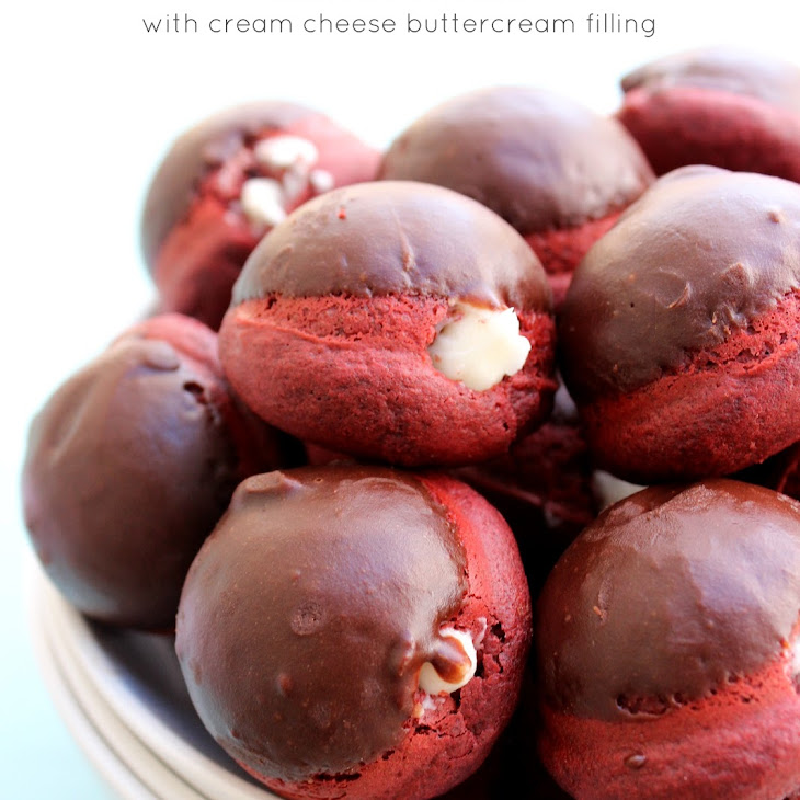 red no velvet recipe buttermilk Red Cream Buttercream Cake Cheese Holes Donuts with Baked Velvet