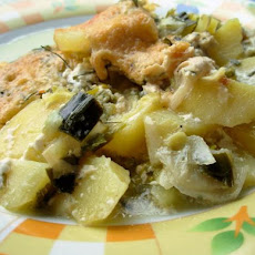 Leek and Cheese Scalloped Potatoes