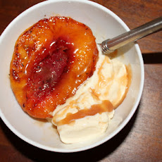 Rosemary-Roasted Peaches with Salted Caramel Sauce