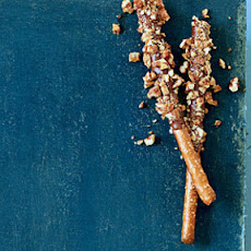 Chocolate-Dipped Praline Pretzels