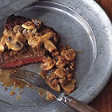 Steak and Drunken Mushrooms