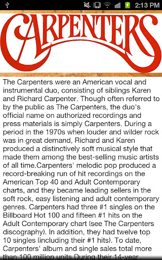 【免費音樂App】The Carpenters-APP點子