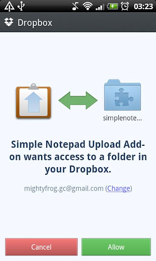 Simple Notepad Upload Addon