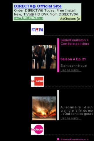 Programmes TV BE - FR