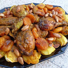 Tagine De Poulet Aux Abricots Et Aux Amandes-Chicken Apricots Al