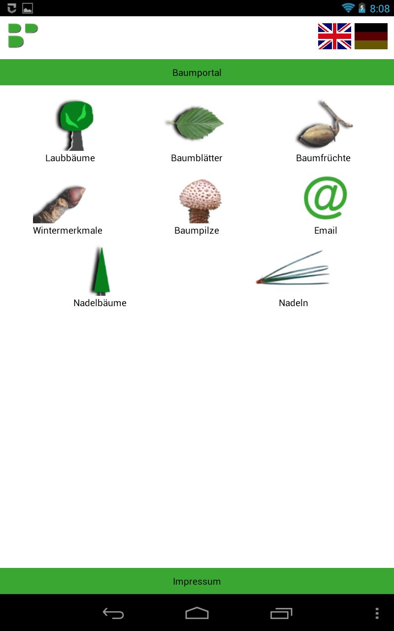 Android application Tree Identification screenshort