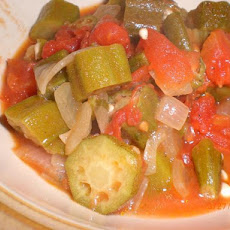 Okra and Tomatoes (A.k.a.  Okra Gumbo)