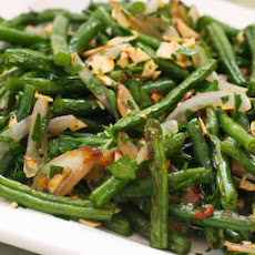 Garlic-Roasted Green Beans with Shallots and Almonds