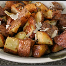 Roasted Potatoes with Rosemary, Truffle Oil, and Parmesan