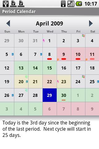 Period Calendar pCal