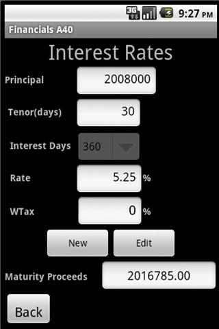 Financial Calculator A40