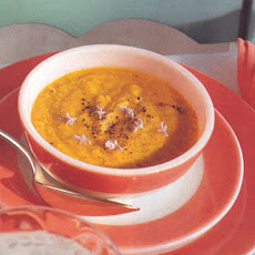 Carrot and Yellow Pepper Soup with Rosemary