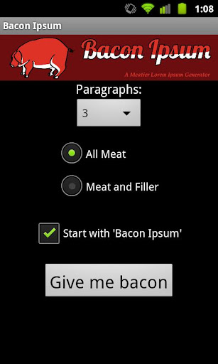 Bacon Ipsum FREE