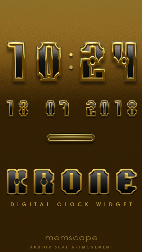 Android application KRONE Digital Clock Widget screenshort
