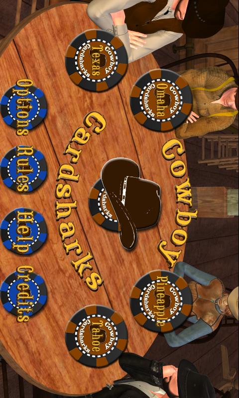 Android application Cowboy Cardsharks Holdem screenshort