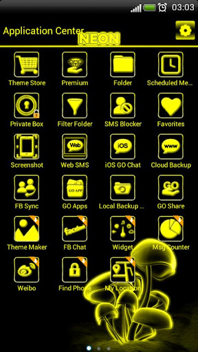 【免費個人化App】Yellow  neon theme GO SMS Pro-APP點子