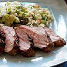 Grilled Pork Tenderloin with Quick Pickled Slaw