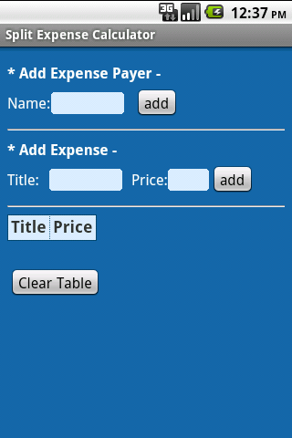 Expense Calculator