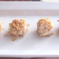 Curried Chicken Rolled in Toasted Coconut