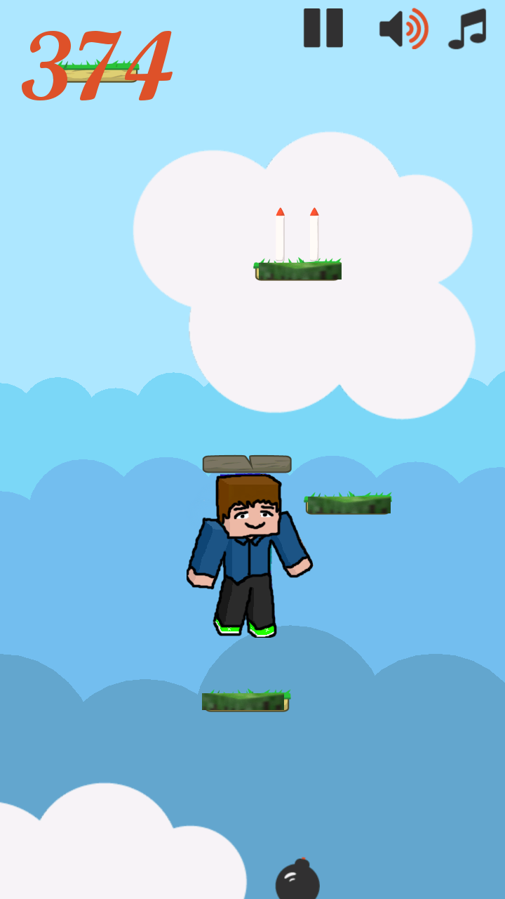 Android application Jump Steeve minecraft style screenshort
