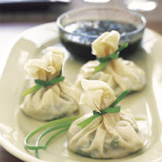 Jade Dumplings with Soy-Sesame Dipping Sauce