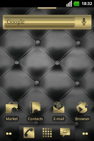 Gold and Leather ADW Theme