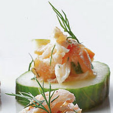 Smoked Whitefish on Cucumber Rounds