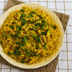Whole Wheat Couscous with Saffron and Onions