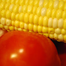 Summer Corn Pasta Sauce with Ravioli