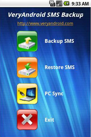 VeryAndroid SMS Backup