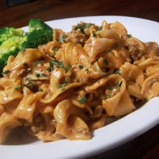 Ground Beef Noodles in Sour Cream