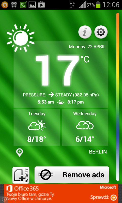 Android application Hot Weather Thermometer screenshort