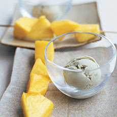 Tropical-Fruit Skewers with Green-Tea Ice Cream