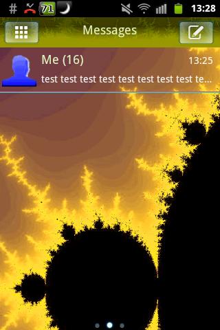 GO SMS Theme Fractal Yellow