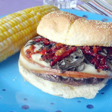 Smoky Portabella Burger With Sun-Dried Tomatoes and Basil