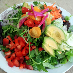 Beautiful Garden Salad made with fresh local organic ingredients.