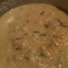 Red Lentil Soup With Smoked Kielbasa
