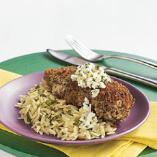 Herb-Crusted Chicken with Feta Sauce