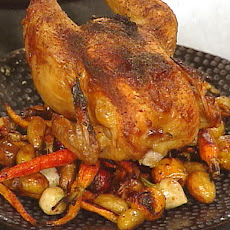 Herb Roasted Chicken with a Mix of Roasted Baby Root Vegetables