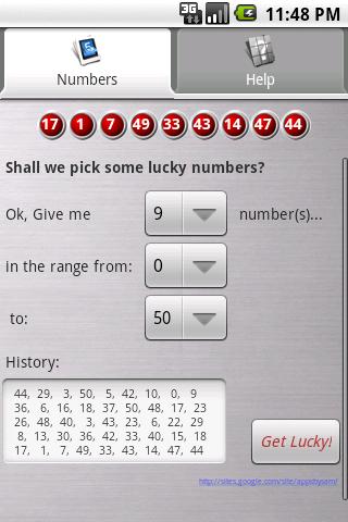 Lucky Lottery Numbers