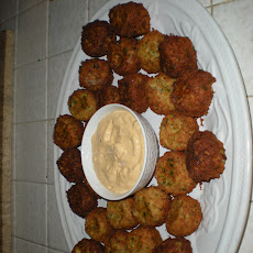 Potato Parsley Cheese Puffs with Chipotle Mayo